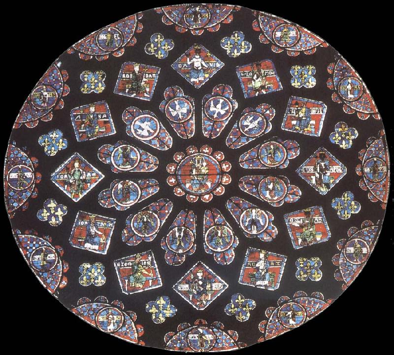 Jean Fouquet Rose window, northern transept, cathedral of Chartres, France Sweden oil painting art
